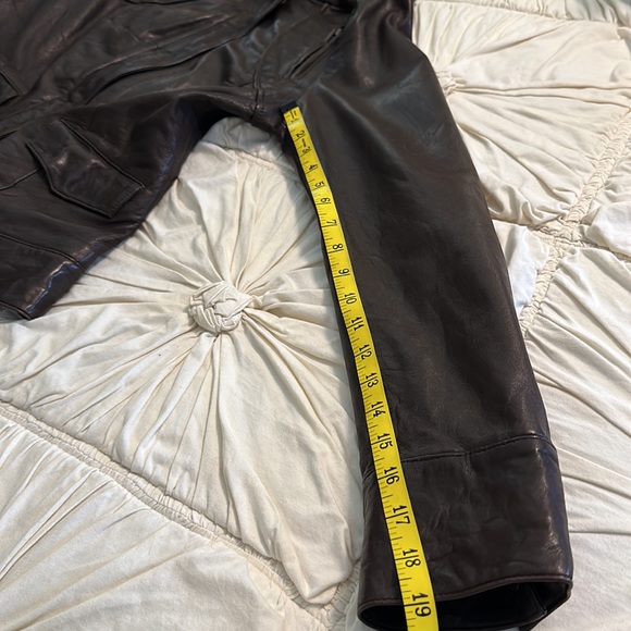 Black Rivet brown leather jacket M - Picture 13 of 15